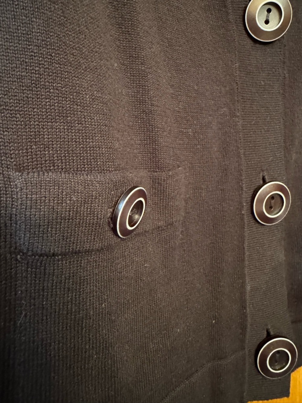 CAbi Black knit cardigan with striped tee Set - Picture 6 of 10